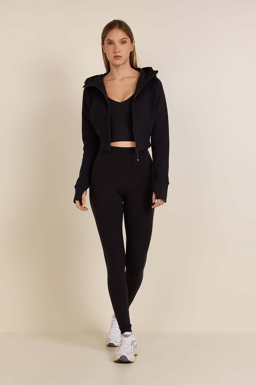 Scuba Full-Zip Cropped Hoodie